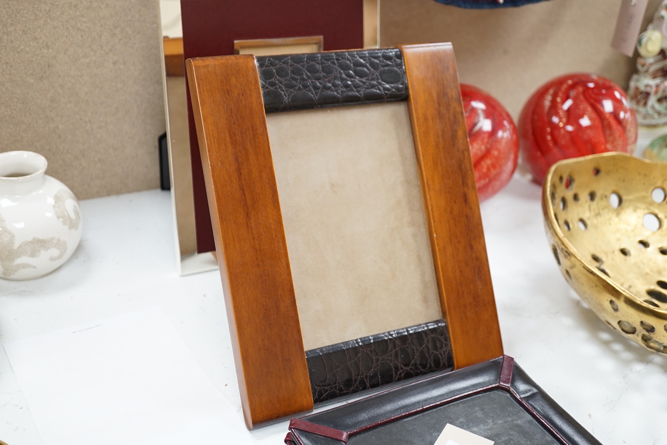 Five various photo frames